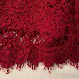 J.Crew Women’s red laced midi skirt